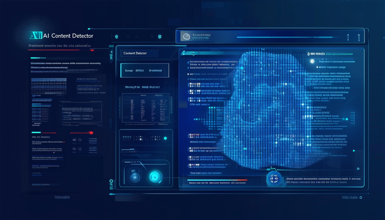 A sleek, modern interface of an AI content detecto